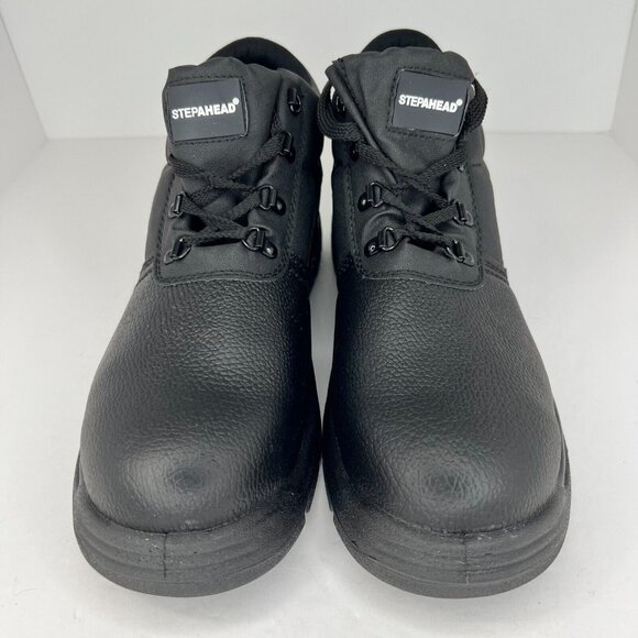 Stepahead Mens ENFW1 Cumbria Black Leather Lace Up Ankle Size 12 Safety Boots - Picture 3 of 9